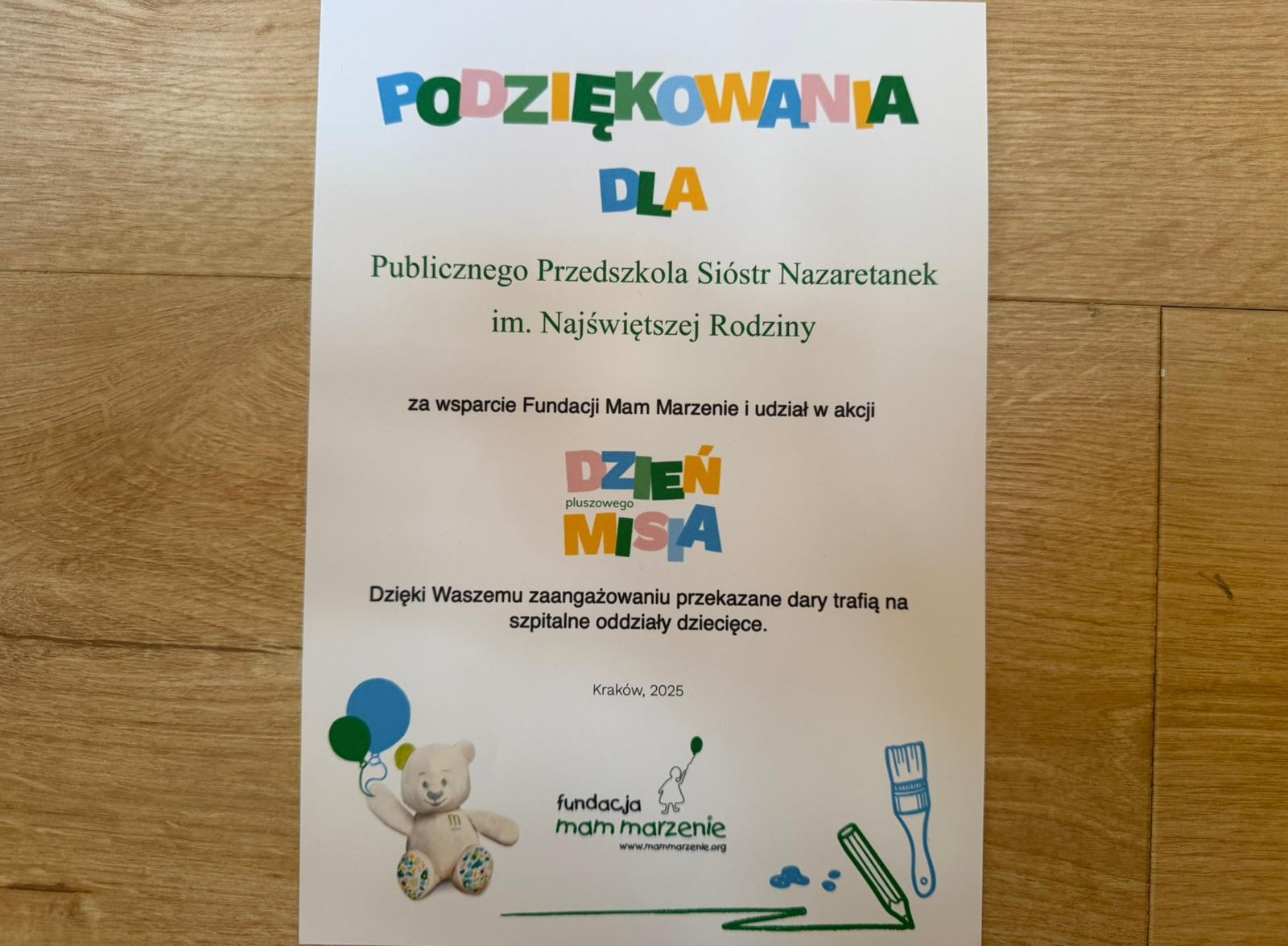 Akcja Fundacji Mam Marzenie z okazji Dnia pluszowego misia